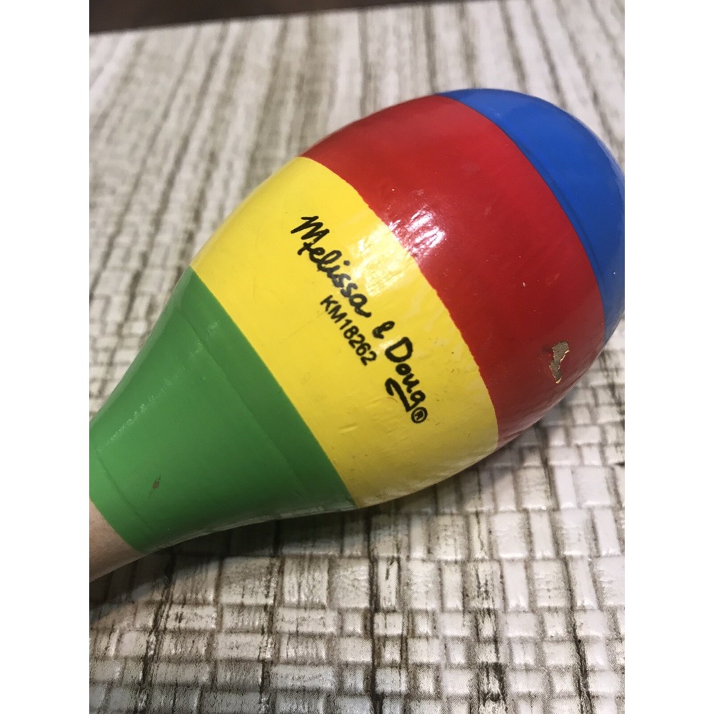 Melissa and Doug 8" Wooden Maraca Baby Kids Musical Instruments Sensory Toys - Picture 2 of 5
